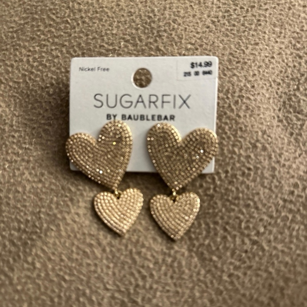 Sugarfix Gold Heart Earrings by Baublebar